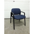 Globe Blue Guest Side Chair w Arms